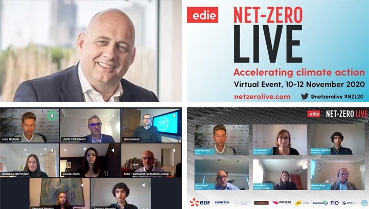 Unilever's Marc Engel (top left) provided the opening keynote speech from his home
